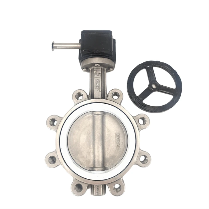 316L Worm Gear Cineál Lug Comhla Féileacán PTFE