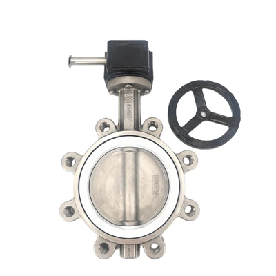 316L Worm Gear Cineál Lug Comhla Féileacán PTFE